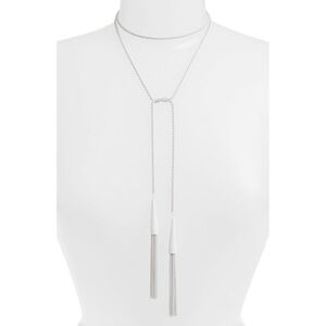 Kendra Scott Layering Wrap Chain Necklace White Fringe